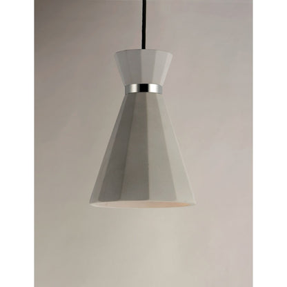 ET2 Lighting Sash LED 1-Light Pendant in Gray/Polished Chrome