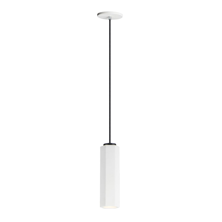 ET2 Lighting Allen LED 1-Light Pendant in White/Black