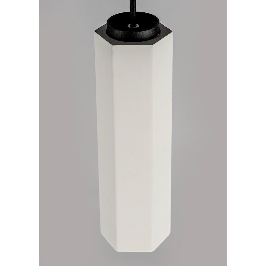 ET2 Lighting Allen LED 1-Light Pendant in White/Black
