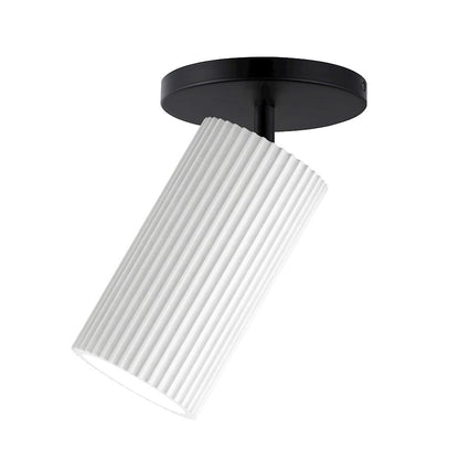 ET2 Lighting Pleat 1 Light Adjustable Flush/Wall Mount, White/Black