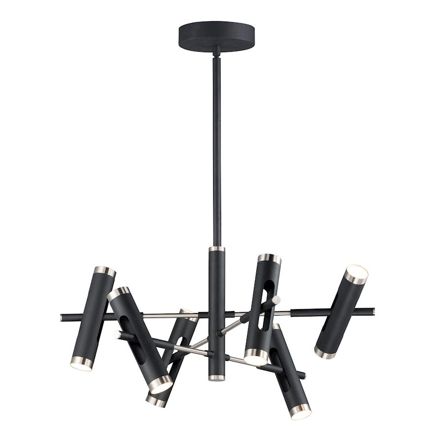 ET2 Lighting Ambit LED 12-Light Pendant, Black/Satin Nickel