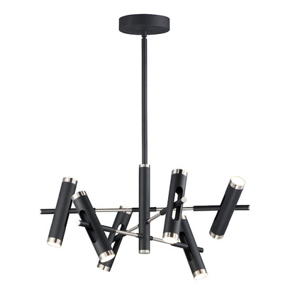 ET2 Lighting Ambit LED 12-Light Pendant, Black/Satin Nickel