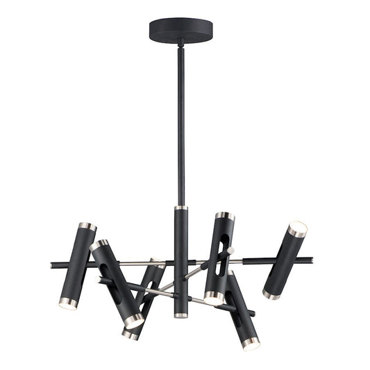 ET2 Lighting Ambit LED 12-Light Pendant, Black/Satin Nickel