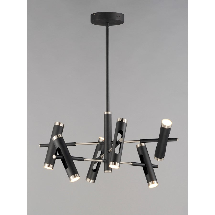 ET2 Lighting Ambit LED 12-Light Pendant, Black/Satin Nickel