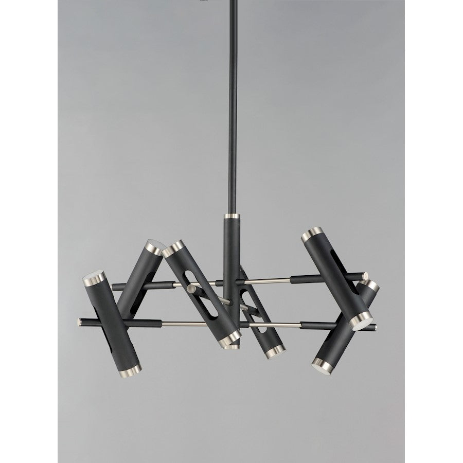 ET2 Lighting Ambit LED 12-Light Pendant, Black/Satin Nickel