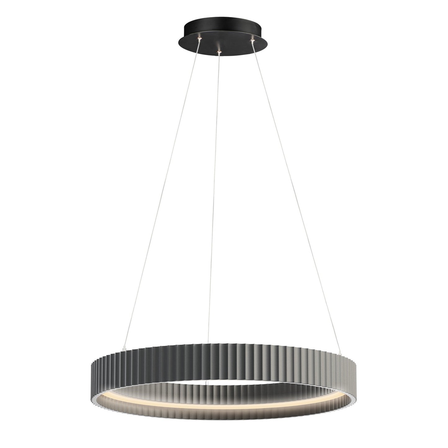 ET2 Lighting Souffle 1 Light 25" Ring Pendant, Gray