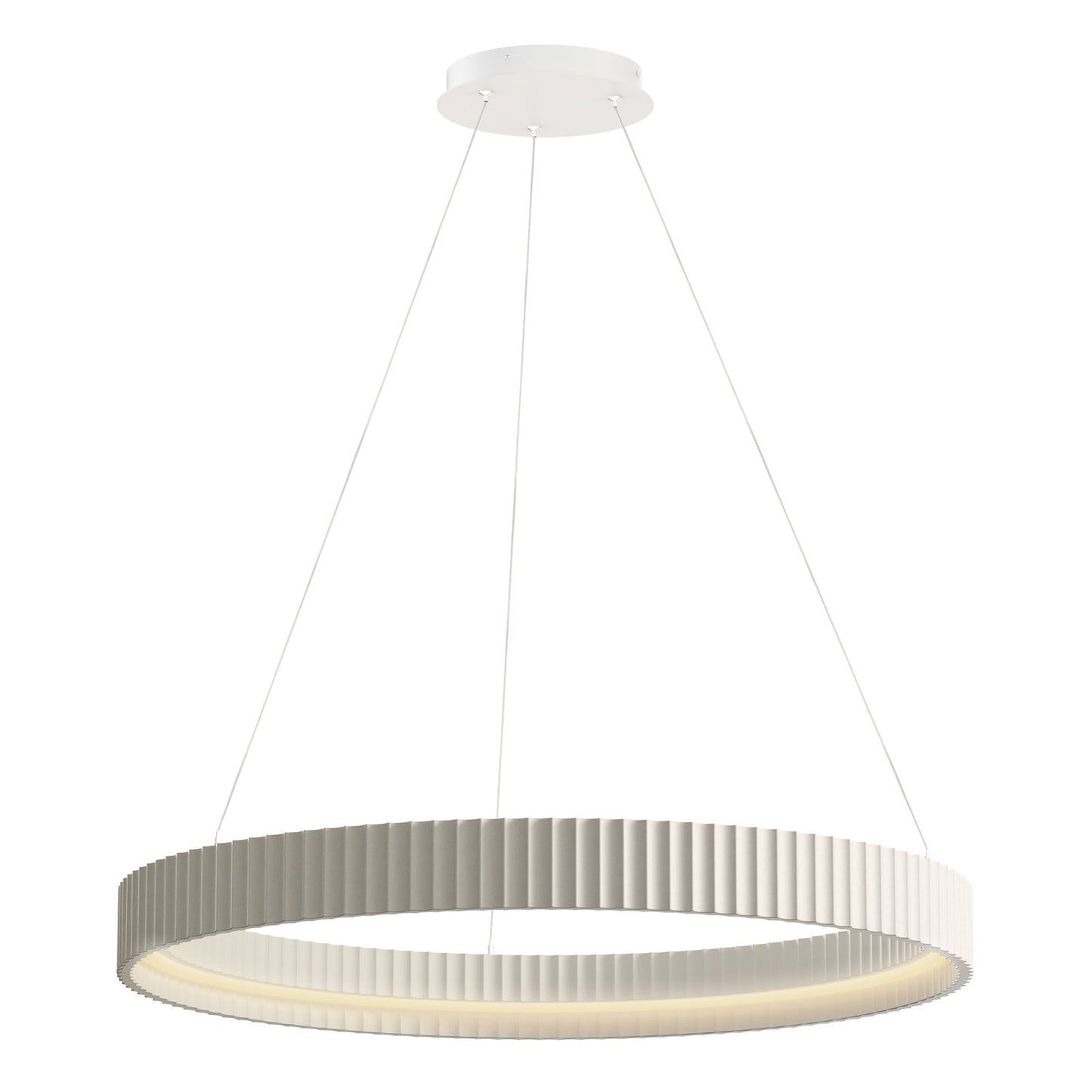 ET2 Lighting Souffle 1 Light 33" Ring Pendant, Chaulk White