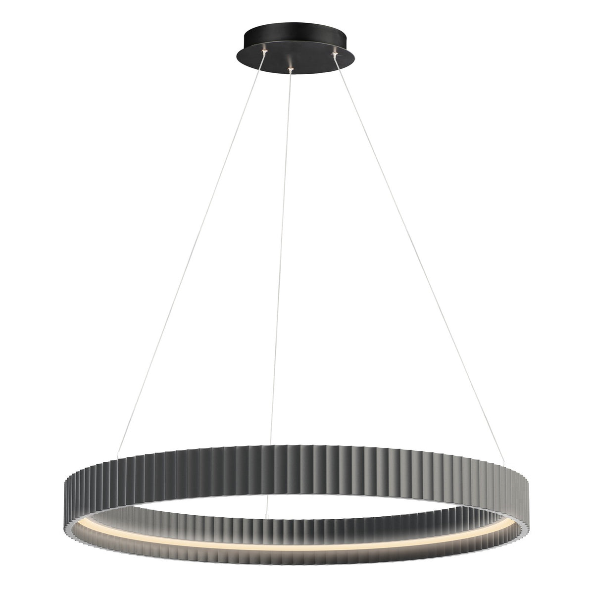 ET2 Lighting Souffle 1 Light 33" Ring Pendant, Gray