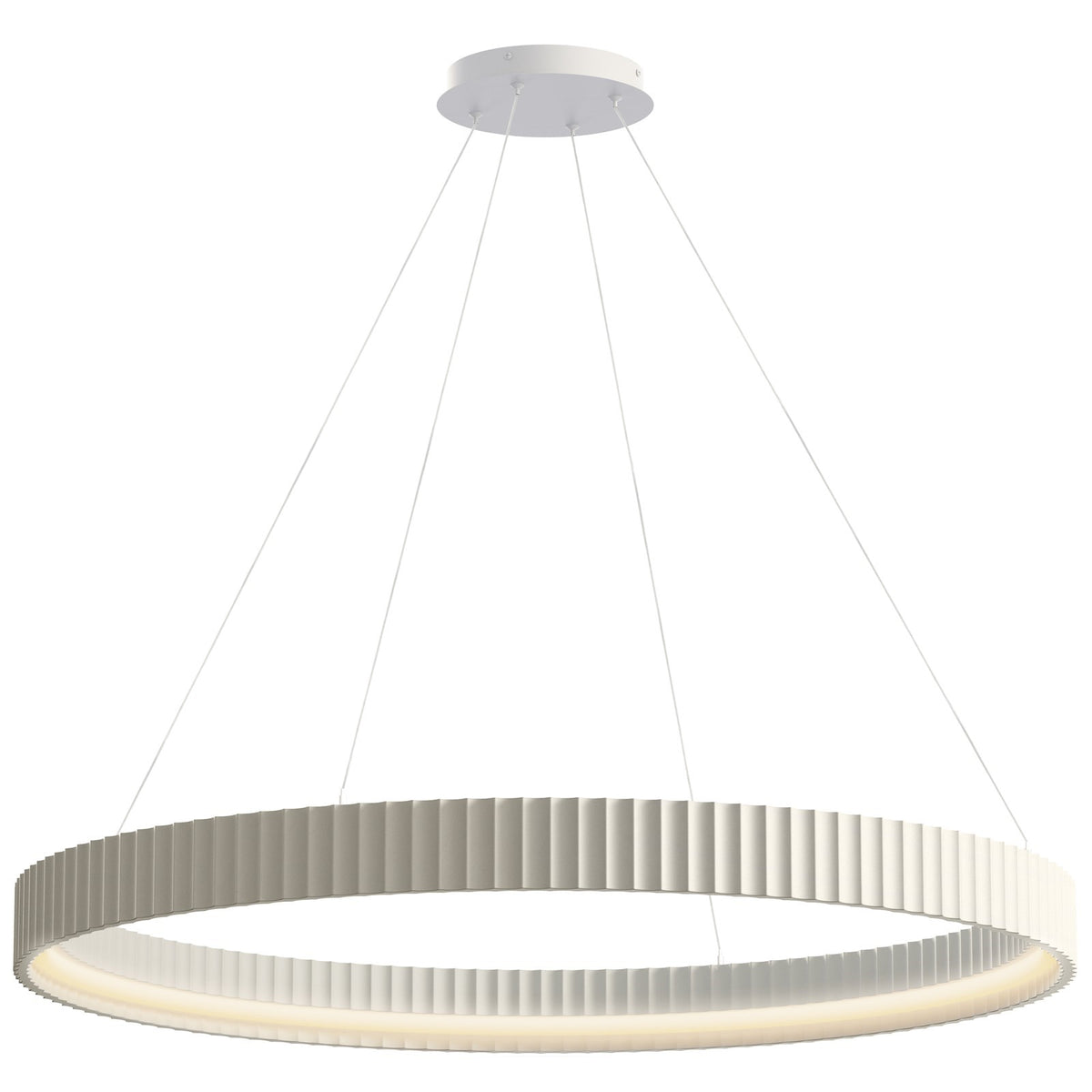 ET2 Lighting Souffle 1 Light 41" Ring Pendant, Chaulk White