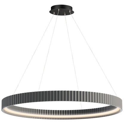 ET2 Lighting Souffle 1 Light 41" Ring Pendant, Gray