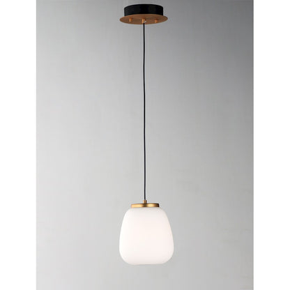 2 Light Pendant, Black/Gold