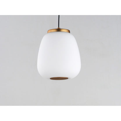 2 Light Pendant, Black/Gold
