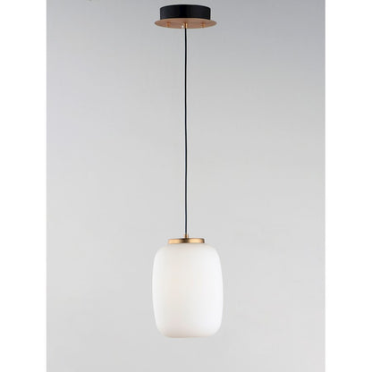 2 Light Pendant, Black/Gold