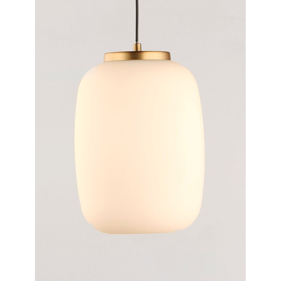 2 Light Pendant, Black/Gold