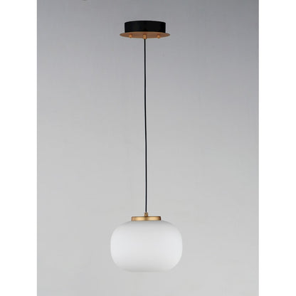 2 Light Pendant, Black/Gold