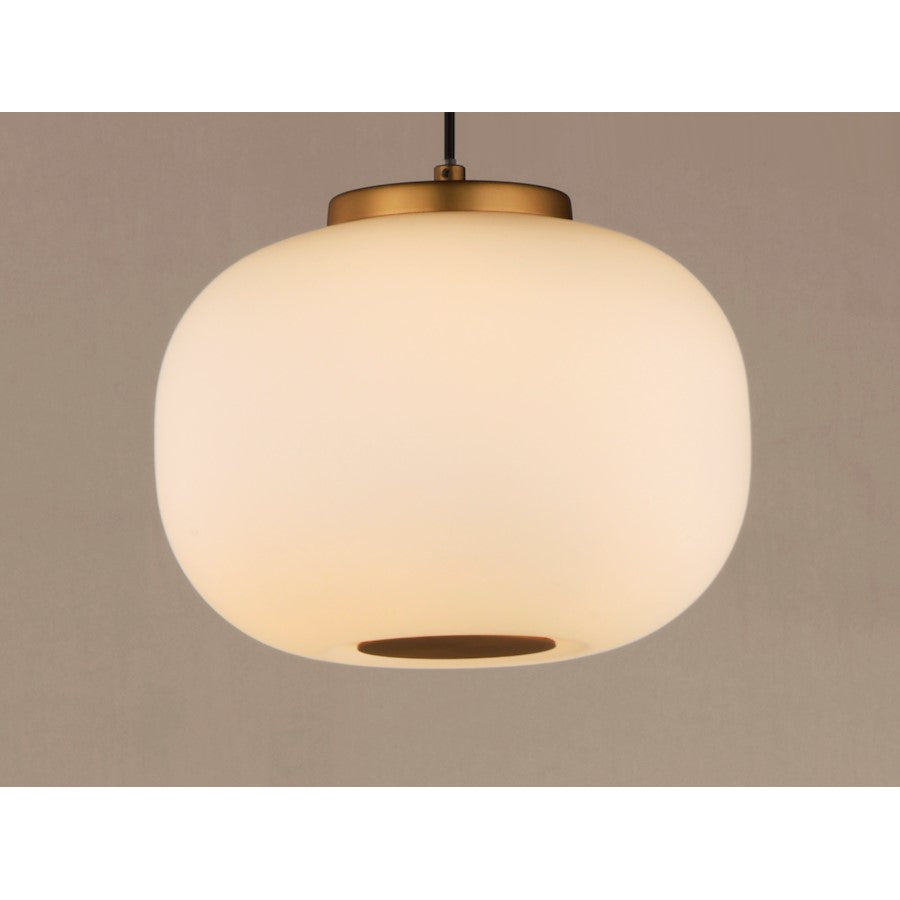2 Light Pendant, Black/Gold
