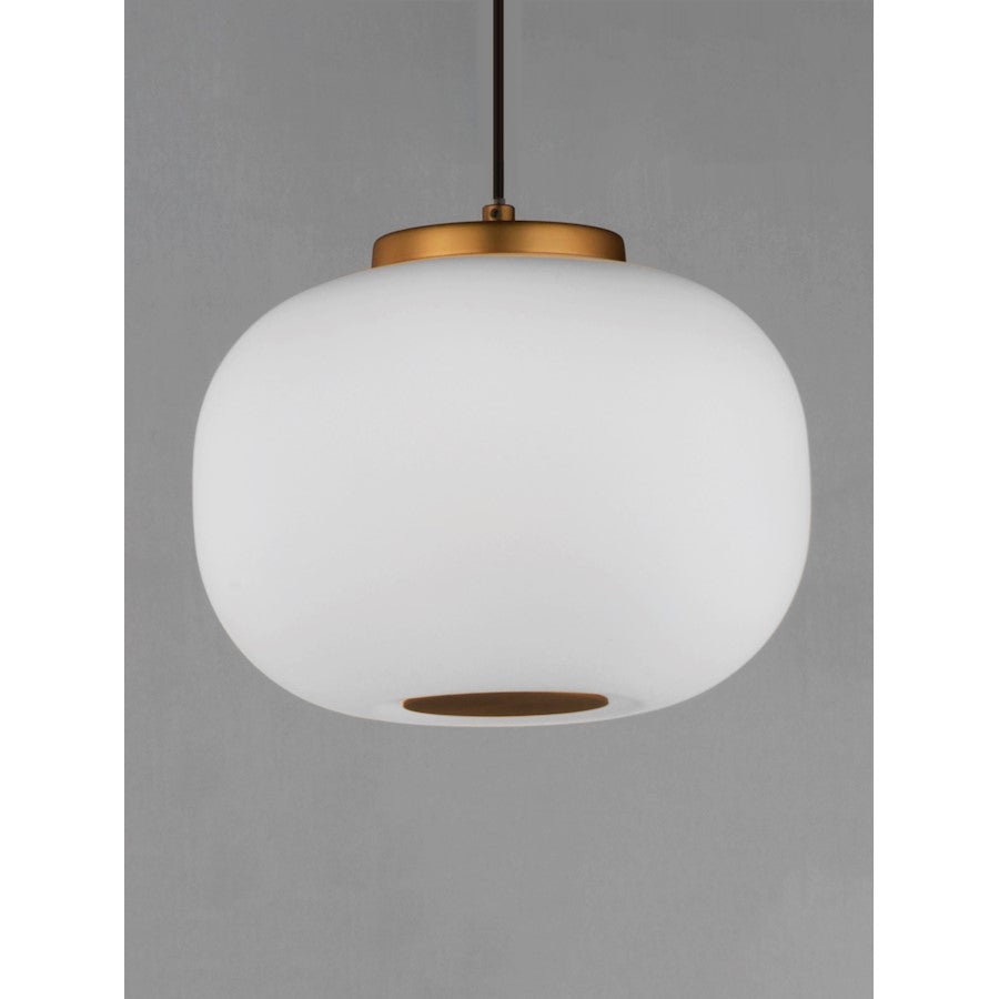 2 Light Pendant, Black/Gold