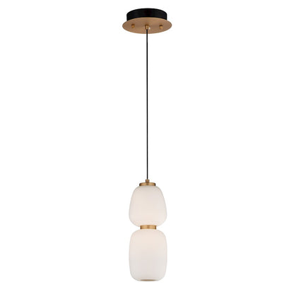 1 Light Pendant, Black/Gold