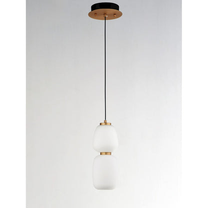 1 Light Pendant, Black/Gold