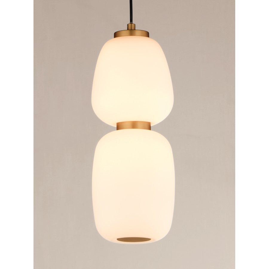 1 Light Pendant, Black/Gold