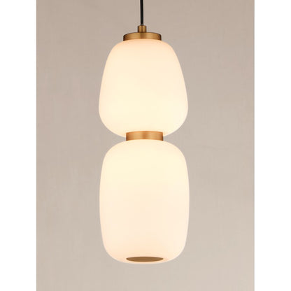 1 Light Pendant, Black/Gold