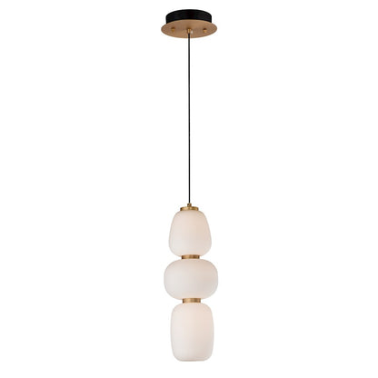 1 Light Pendant, Black/Gold