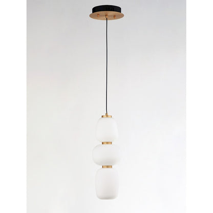 1 Light Pendant, Black/Gold