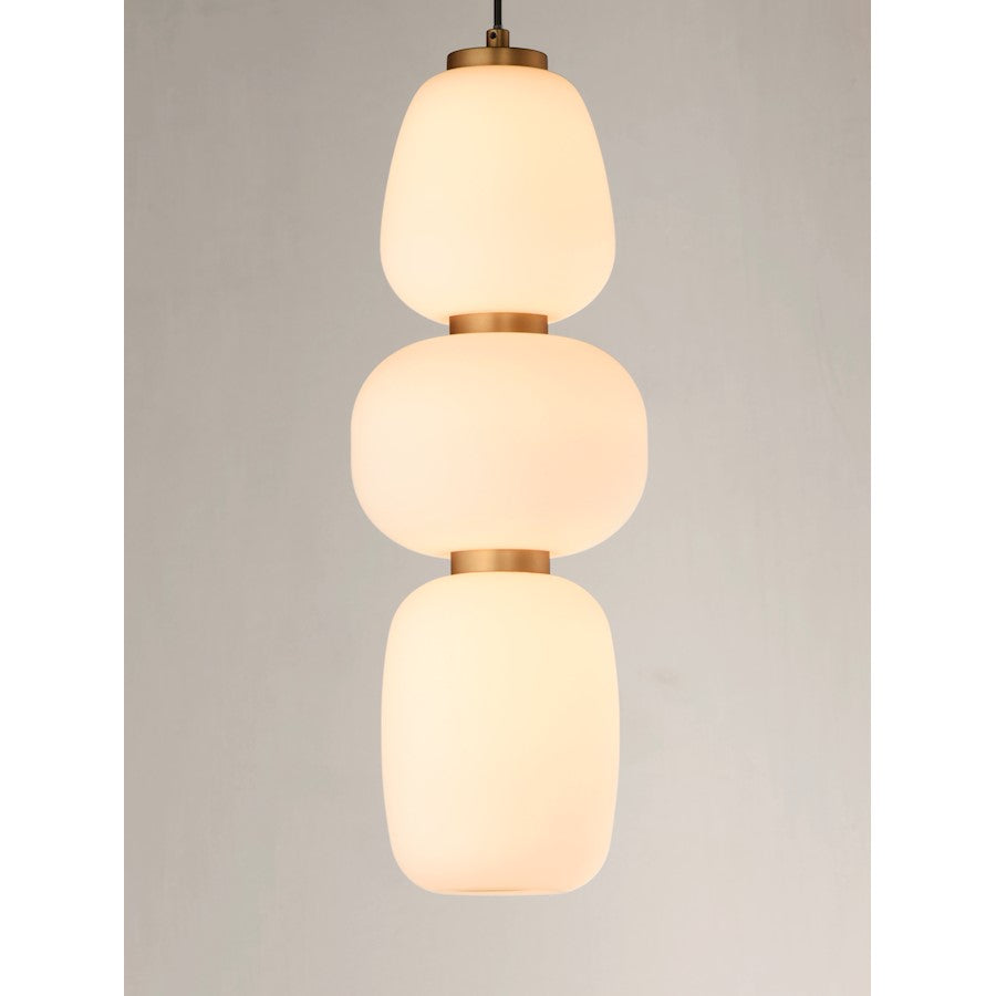 1 Light Pendant, Black/Gold