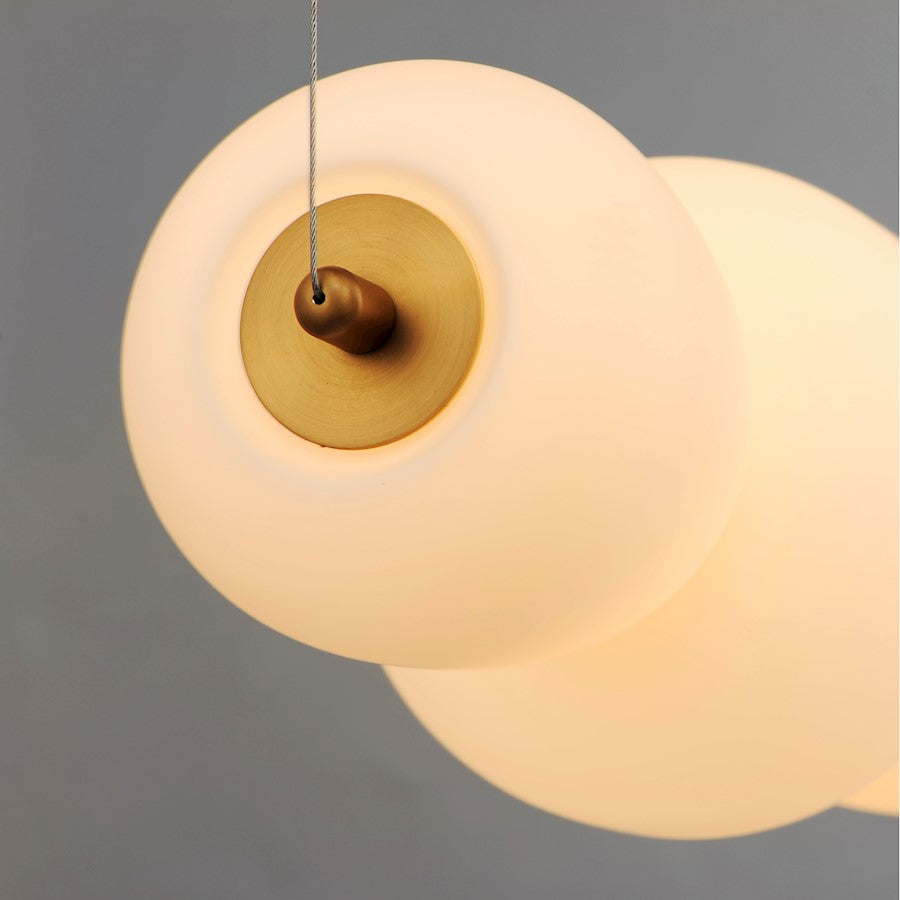 2 Light 13W Pendant, Black/Gold