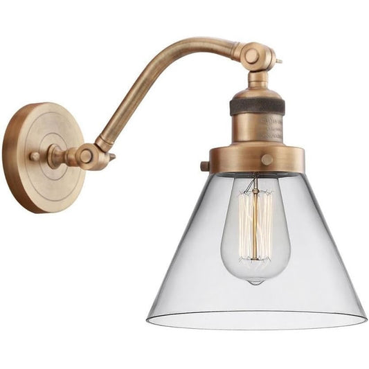 ET2 Lighting Global 1 Light LED Pendant, Brass/Clear