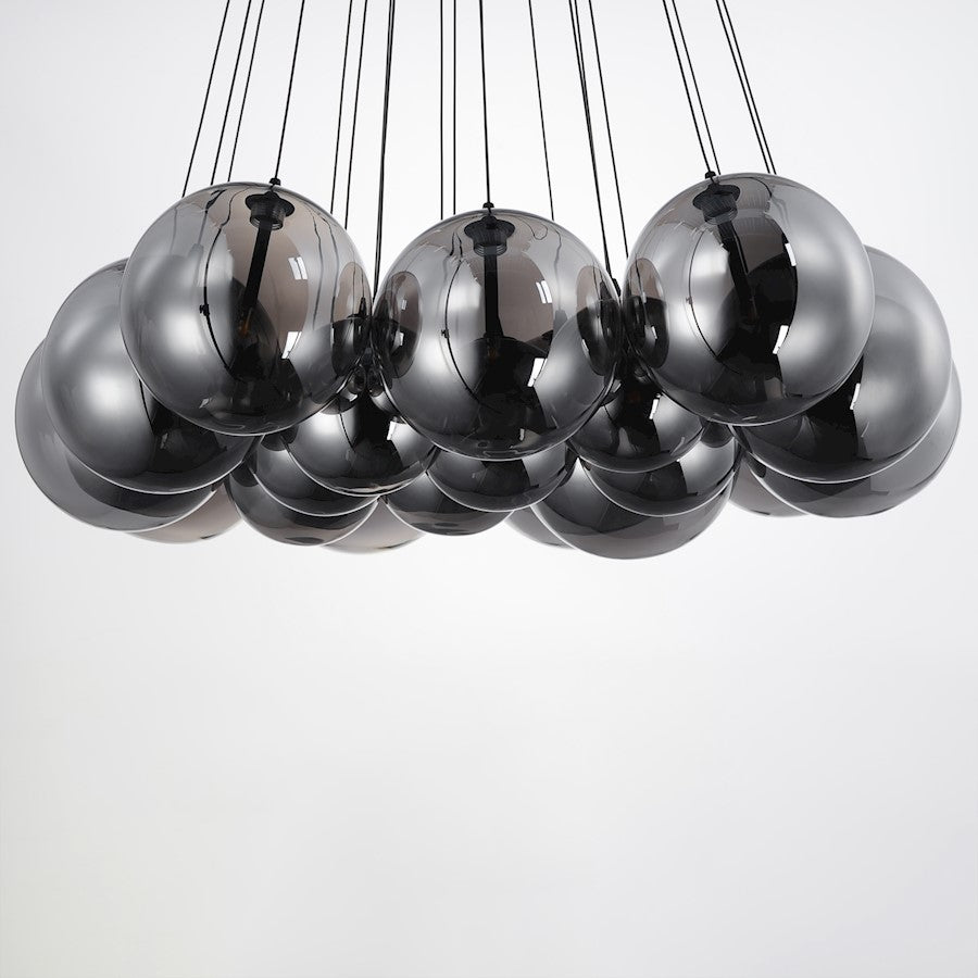 20 Light Multi Light Pendant, Black