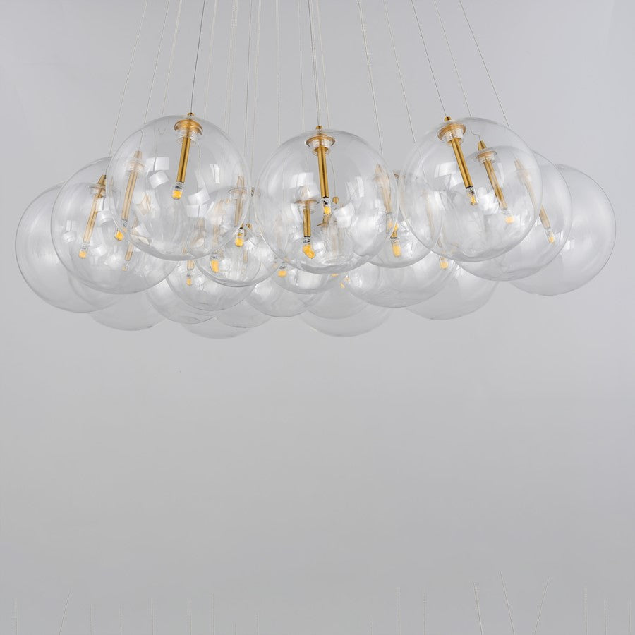 20 Light Multi Light Pendant, Gold