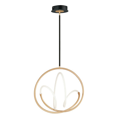 1 Light Pendant, Black/Gold
