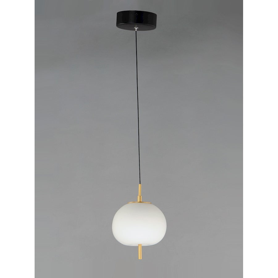 1 Light Pendant, Black/Gold