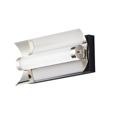ET2 Lighting Reflect LED 2-Light 12" Bath Vanity in Black/Polished Nickel