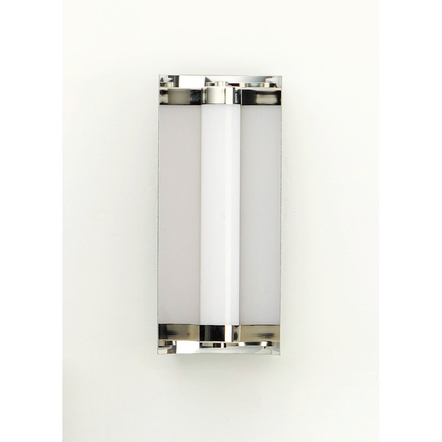 ET2 Lighting Reflect LED 2-Light 12" Bath Vanity in Black/Polished Nickel