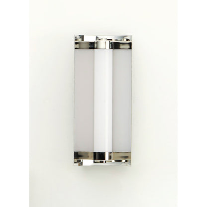 ET2 Lighting Reflect LED 2-Light 12" Bath Vanity in Black/Polished Nickel