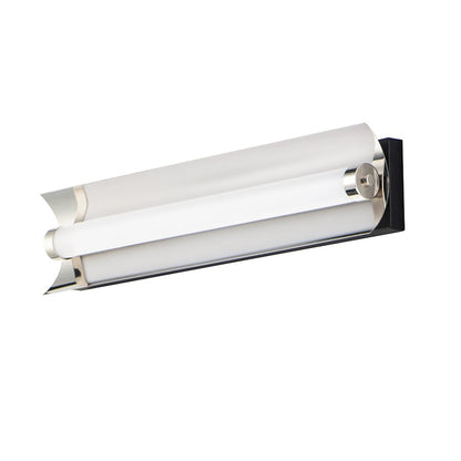 ET2 Lighting Reflect LED 2-Light 24" Bath Vanity in Black/Polished Nickel