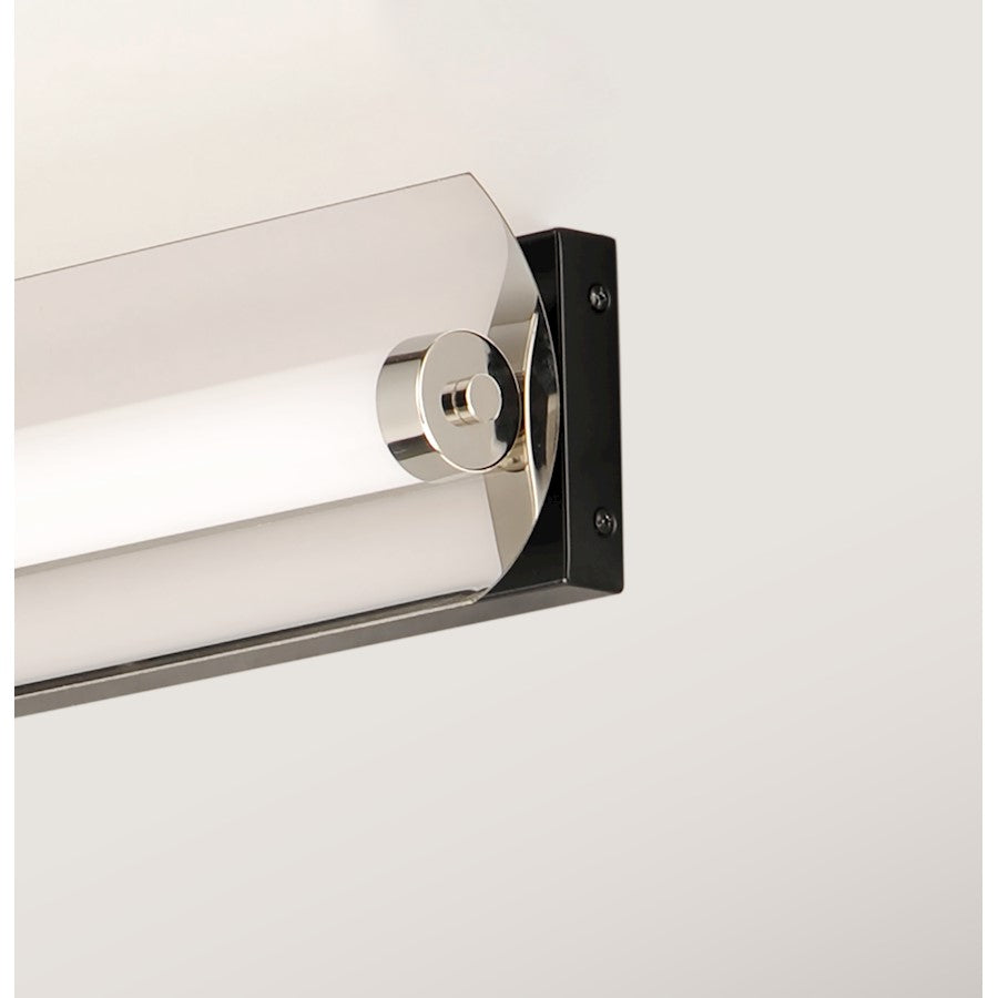 ET2 Lighting Reflect LED 2-Light 24" Bath Vanity in Black/Polished Nickel