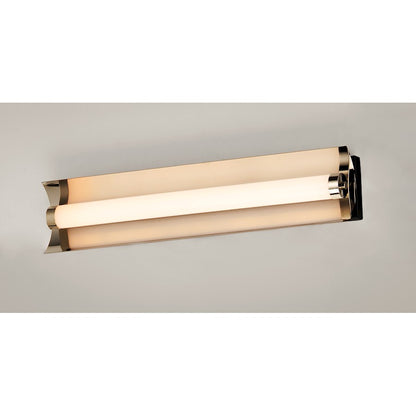 ET2 Lighting Reflect LED 2-Light 24" Bath Vanity in Black/Polished Nickel
