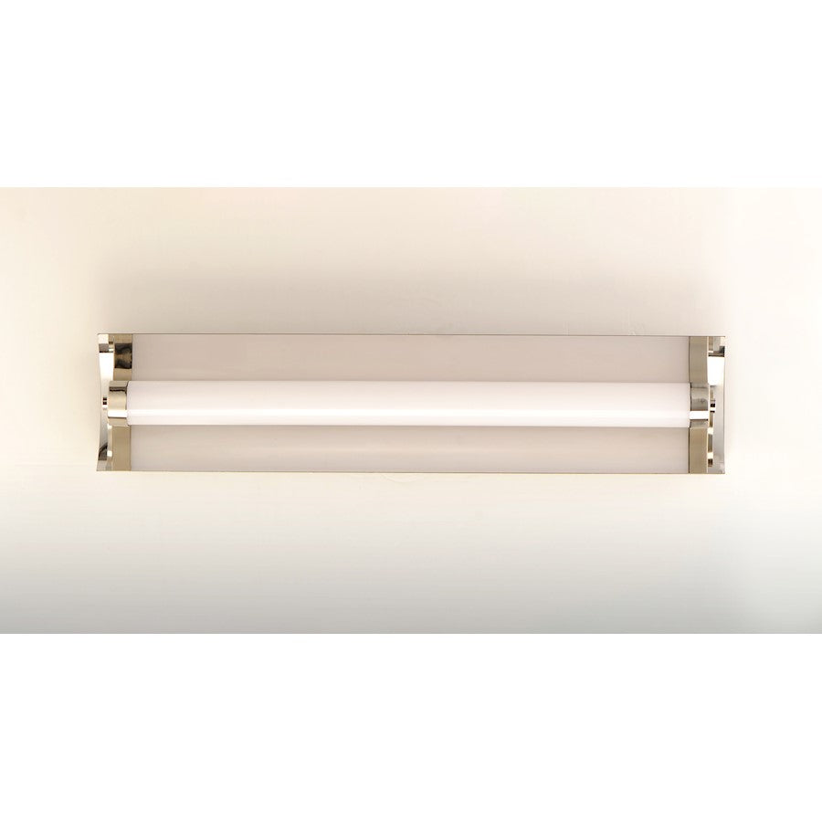ET2 Lighting Reflect LED 2-Light 30" Bath Vanity in Black/Polished Nickel
