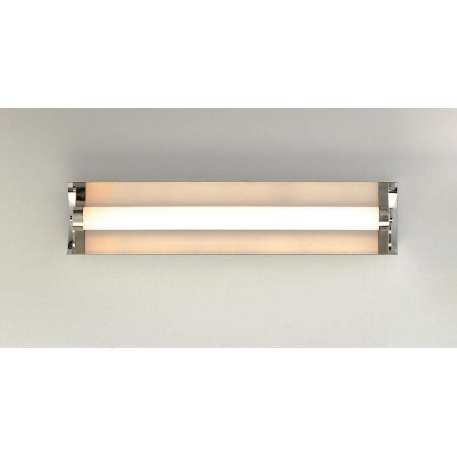 ET2 Lighting Reflect LED 2-Light 30" Bath Vanity in Black/Polished Nickel
