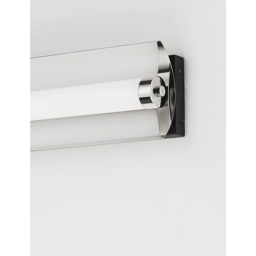 ET2 Lighting Reflect LED 2-Light 30" Bath Vanity in Black/Polished Nickel