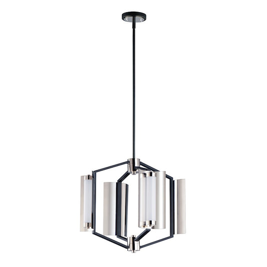 ET2 Lighting Reflect LED 4-Light Pendant in Black/Polished Nickel
