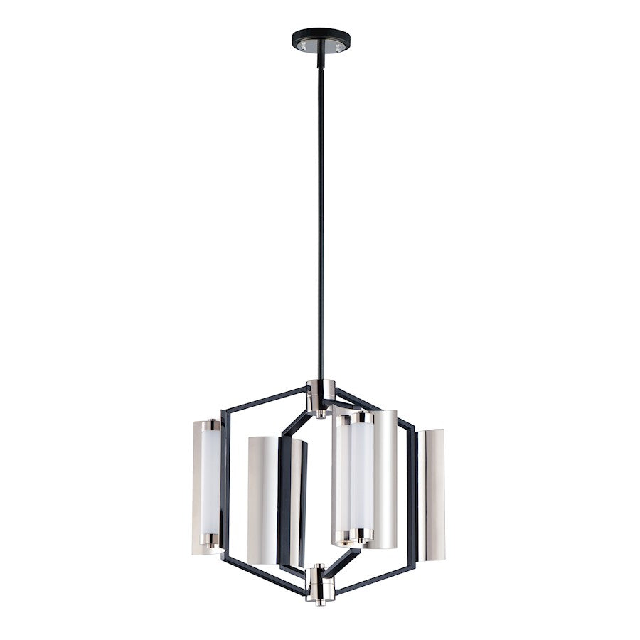 ET2 Lighting Reflect LED 4-Light Pendant in Black/Polished Nickel