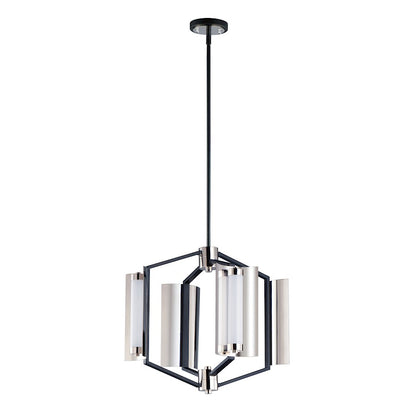 ET2 Lighting Reflect LED 4-Light Pendant in Black/Polished Nickel