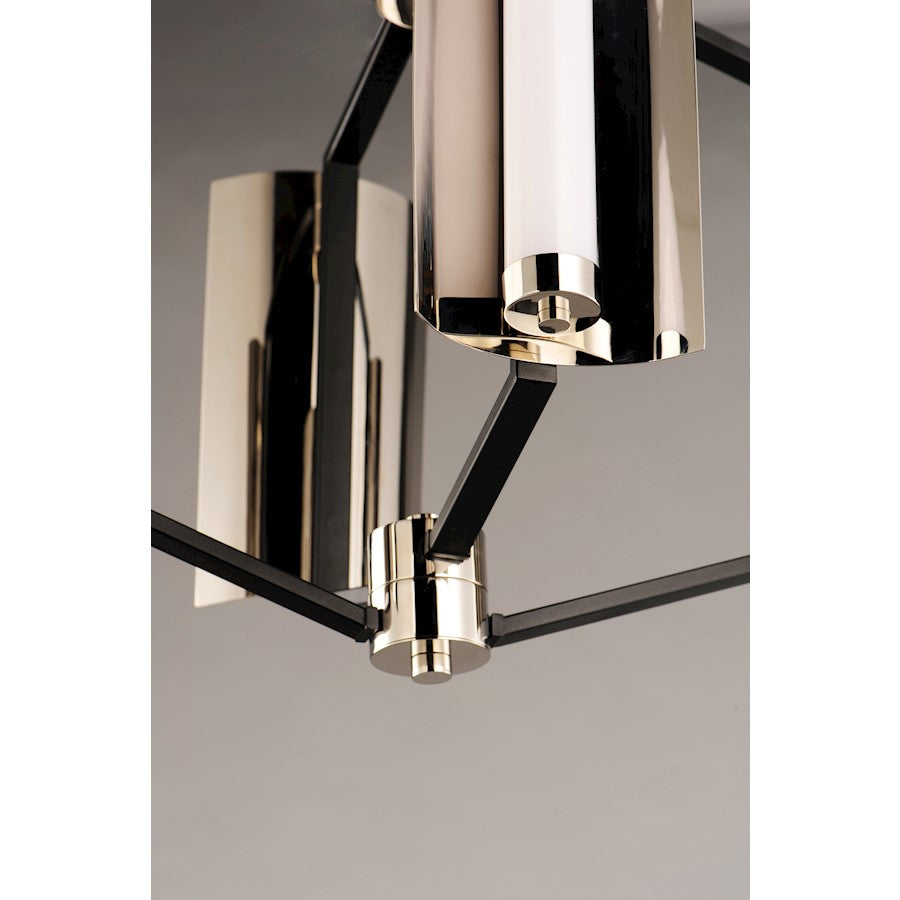ET2 Lighting Reflect LED 4-Light Pendant in Black/Polished Nickel