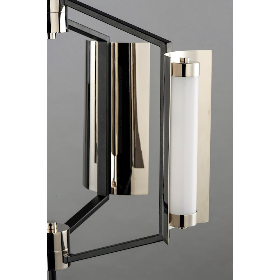 ET2 Lighting Reflect LED 4-Light Pendant in Black/Polished Nickel