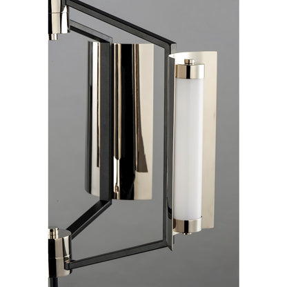 ET2 Lighting Reflect LED 4-Light Pendant in Black/Polished Nickel