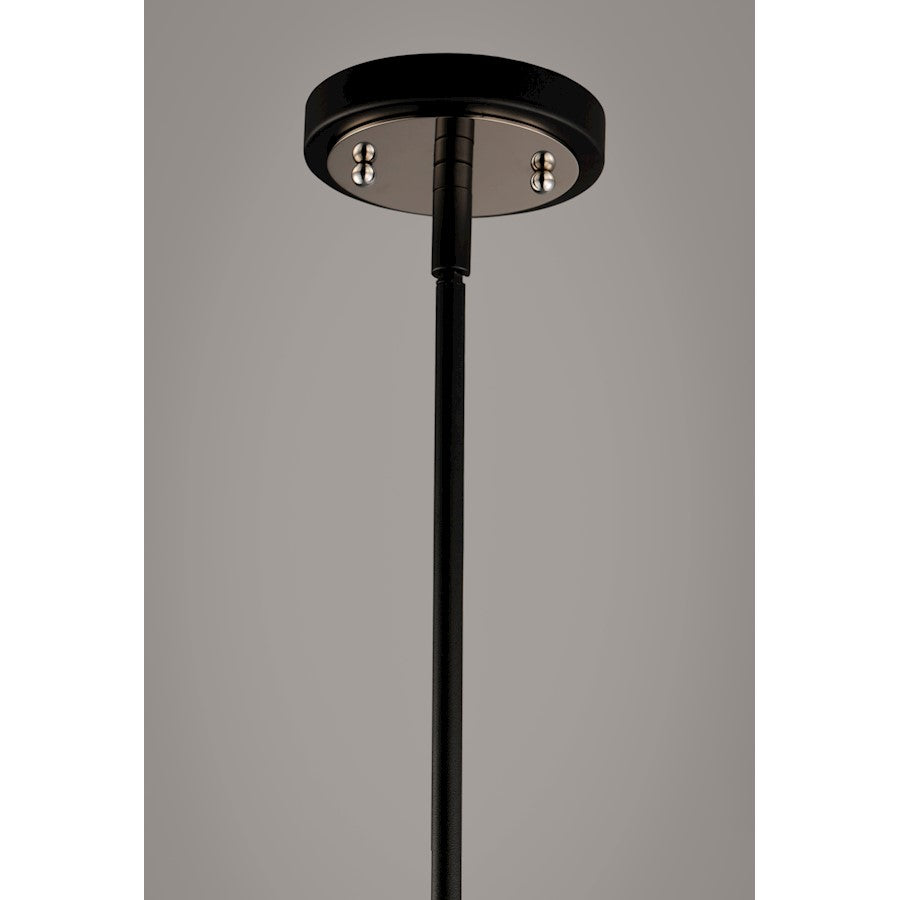 ET2 Lighting Reflect LED 6-Light Pendant in Black/Polished Nickel